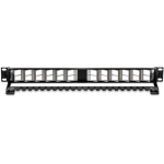 Patch Panel ecranat 24 porturi blank keystone inclinate 1U - TRENDnet TC-KP24SA - imagine 2