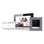 KIT  videointerfon 2 fire pentru 1 familie, monitor 7 inch, Alarma - HIKVISION DS-KIS702Y