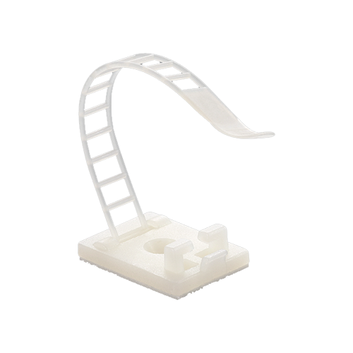 img10428large Suport plastic ajustabil pentru prindere cabluri, ALB, 25x18 mm, autoadeziv, 100 buc TAA-1-W - imagine 1