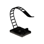 Suport plastic ajustabil pentru prindere cabluri, NEGRU, 25x18 mm, autoadeziv, 100 buc TAA-1-B