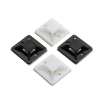 Suport plastic prindere coliere, NEGRU, 19x19 mm, autoadeziv, 100 buc TAD-1-B