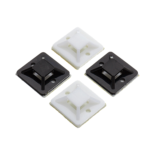 img10437large Suport plastic prindere coliere, NEGRU, 19x19 mm, autoadeziv, 100 buc TAD-1-B - imagine 1