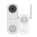 Kit sonerie video EZVIZ, conexiune Wi-Fi, rezolutie 3k,  acumulator 5200mAh, PIR detectie miscare, unghi vizualizare ultra-larg, slot SDcard CS-DB2-Pro-3K - imagine 2