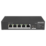 Switch Smart managed 4 porturi 10/100 Mbps PoE, 1 port Gigabit SFP, 1 port Gigabit RJ45 - HIKVISION DS-3T1306P-SI-HS