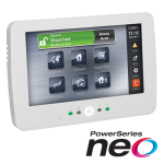 Tastatura touch screen color 7', 128 zone, cititor proximitate, alb, EN/RO, SERIA NEO - DSC HS2TCHPEE1