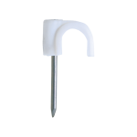 Clema cu cui pentru fixare cablu RB-5, alb (500 buc.) - CELO 15PLG