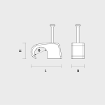 Clema cu cui pentru fixare cablu RN-6, negru (500 buc.) - CELO 46PLG - imagine 2