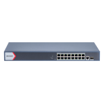 Switch 16 porturi PoE Gigabit, 1 porturi RJ45 Gigabit, 1 port SFP Gigabit, Smart Management - HIKVISION DS-3E1518P-EI
