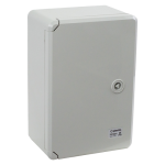 Cutie distributie IP65 din ABS gri, usa mata, placa metalica, 200x300x130 mm PP3001