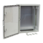 Cutie distributie IP65 din ABS gri, usa mata, placa metalica, 400x500x175 mm PP3003 - imagine 2