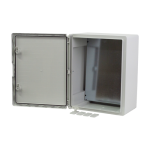 Cutie distributie IP65 din ABS gri, usa mata, placa metalica, 400x500x240 mm PP3007 - imagine 2