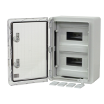 Cutie modulara IP65 din ABS gri, usa transparenta, 2 x 9 module, 250x350x150 mm PP3112 - imagine 2