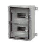 Cutie modulara IP65 din ABS gri, usa transparenta, 2 x 9 module, 250x350x150 mm PP3112 - imagine 3