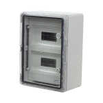 Cutie modulara IP65 din ABS gri, usa transparenta, 2 x 12 module, 300x400x170 mm PP3114