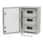 Cutie modulara IP65 din ABS gri, usa transparenta, 3 x 15 module, 350x500x190 mm PP3116 - imagine 2