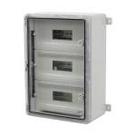 Cutie modulara IP65 din ABS gri, usa transparenta, 3 x 15 module, 350x500x190 mm PP3116 - imagine 3