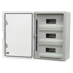 Cutie modulara IP65 din ABS gri, usa transparenta, 3 x 15 module, 350x500x190 mm PP3116 - imagine 4
