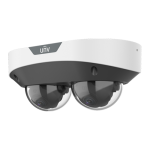 Dual Chanal - Camera IP, 2 x 4MP, lentila 2.8mm, IR 30m, Mic., Alarma, PoE, IK10 - UNV IPC3224SS-ADF28K-I1 - imagine 2