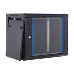 Rack perete 9U 19' 600x450, capacitate incarcare 60 Kg, negru - ASYTECH Networking ASY-9U-6045WL - imagine 3