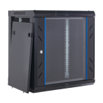 Rack perete 12U 19' 600x450, capacitate incarcare 60 Kg, negru - ASYTECH Networking ASY-12U-6045WL - imagine 3