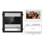 KIT videointerfon 2 fire pentru 1 familie, monitor 7 inch, Alarma, IK08, Card 32GB - HIKVISION DS-KIS704EY-SS