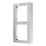 Rama montaj aparent din otel inoxidabil, 2 module, pentru Interfon modular - HIKVISION DS-KD-ACW2-S - imagine 2