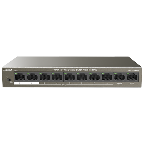 img20019large Switch 8 porturi 10/100Mbps PoE, 2 porturi Uplink 10/100Mbps - Tenda TND-TEF1110P-8-63W - imagine 1