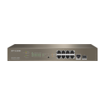 Switch 8 porturi PoE Gigabit, 1 port RJ45 Gigabit, 1 port SFP Gigabit, 1U, L3 Management - IP-COM G5310P-8-150W