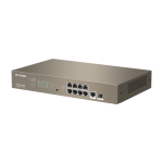 Switch 8 porturi PoE Gigabit, 1 port RJ45 Gigabit, 1 port SFP Gigabit, 1U, L3 Management - IP-COM G5310P-8-150W - imagine 2