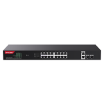 Switch 16 porturi Gigabit PoE, 2 x RJ45 Gigabit Uplink, 2 x SFP Gigabit, 1U - IP-COM G1120P-16-250W