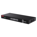 Switch 16 porturi Gigabit PoE, 2 x RJ45 Gigabit Uplink, 2 x SFP Gigabit, 1U - IP-COM G1120P-16-250W - imagine 2