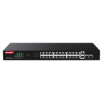 Switch 24 porturi Gigabit PoE, 2 x RJ45 Uplink Gigabit, 2 x SFP Gigabit, 1U - IP-COM G1128P-24-410W