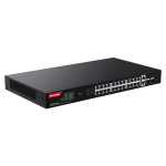 Switch 24 porturi Gigabit PoE, 2 x RJ45 Uplink Gigabit, 2 x SFP Gigabit, 1U - IP-COM G1128P-24-410W - imagine 3