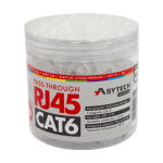 Mufa RJ-45 UTP Cat.6 EZ Passthrough, 50Âµ (100 buc) RJ45-CAT6-EZ-50U-JAR