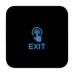 Buton de iesire Touch, plastic negru, montaj aparent, 12-24 Vcc, NO-NC-COM, LED, 86 x 86 mm CSB-86T-P2