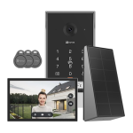 Kit video-interfon, Monitor tactil 7 inch, camera 2K, IR 5m, SDcard, Wi-Fi5, Panou Solar - EZVIZ CS-EP7-3MP-SP