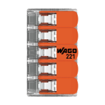 Conector derivatie 5 fire, max. 4 mmÂ² (25 buc.) - WAGO 221-415 - imagine 2
