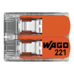 Conector derivatie 2 fire, max. 6 mmÂ² (50 buc.) - WAGO 221-612 - imagine 3