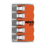 Conector derivatie 5 fire, max. 6 mmÂ² (15 buc.) - WAGO 221-615 - imagine 3