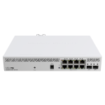 Switch, 8 x Gigabit PoE, 2 x SFP+ 10Gbps, Management - MikroTik CSS610-8P-2S+IN