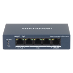 Switch 4 porturi PoE Gigabit, 1 port Hi-PoE, 1 port uplink 1G - HIKVISION DS-3E0505HP-E - imagine 2