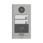 Post exterior videointerfon TCP/IP pentru 2 familii, IR, IK08 - UNV OEU-202S-HMK2