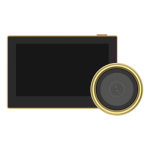 Vizor electronic smart, Wi-Fi, FullHD 1080P, monitor 4.3 inch, acumulator 2200mAh, Auriu - EZVIZ CS-HP2-Golden