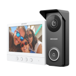Kit videointerfon analogic, ecran 7', conectare 4 fire pentru 1 familie, IR, IK08 - HIKVISION DS-KIS213 - imagine 3