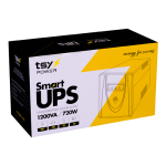 UPS TSY Power, 1200VA/720W, LED, AVR-repornire automata, Management, 4 x Schuko, 2 x RJ45, 1 X USB type B TSY-MP-1K2-LED - imagine 3