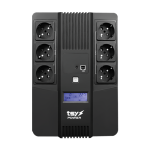 UPS TSY Power, 600VA/360W, LCD, AVR-repornire automata, Management, 6 x Schuko, 2 x RJ45, 1 X USB type B TSY-D-0K6-LCD