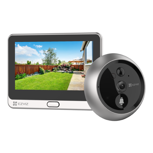 img26800large Vizor electronic smart, Wi-Fi, FullHD, monitor 4.3 inch, sonerie, acumulator 4600mAh, PIR - EZVIZ CS-DP2C-Silver - imagine 1