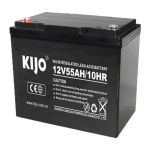 Acumulator Pb-acid AGM Deep Cycle, 12V, 55Ah, conector M6 - KIJO JM12-55