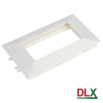 Rama alba tripla pentru aparataj 45x45 mm (6 module) - DLX DLX-102-13