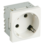 Priza modulara schuko cu impamantare, alb - DLX DLX-245-45